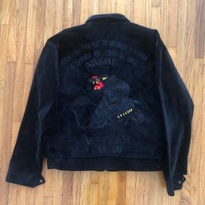 RARE Black Velvet 1960s Vietnam Souvenir Jacket